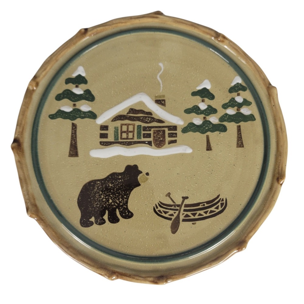 Sonoma Life Style Lodge Ceramic Trivet Black Bear Cabin Rustic Decor 9"
Hag8573